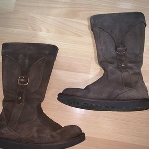 Brown buckle UGGs